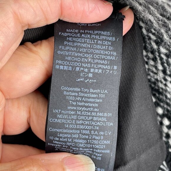 Tory Burch Sammy Herringbone Tweed Raw Edge Double Breasted Wool Blend Jacket 6 - Picture 14 of 15